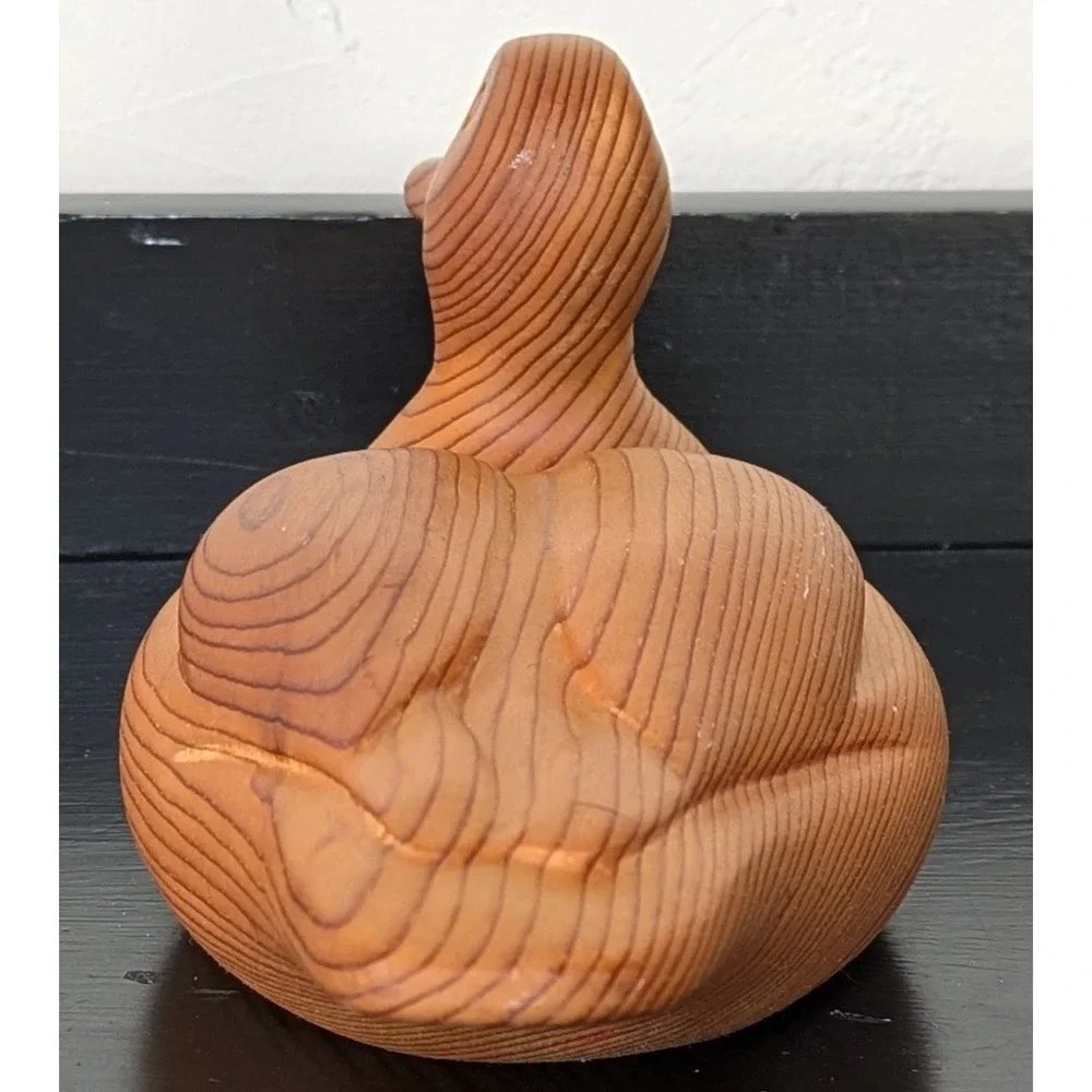 Hand-Carved Solid Wood Duck Decoy Natural Finish 11‎ 1/2